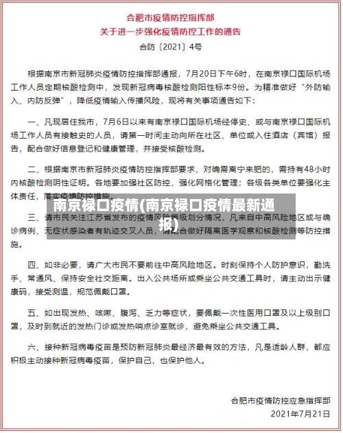 南京禄口疫情(南京禄口疫情最新通报)-第2张图片