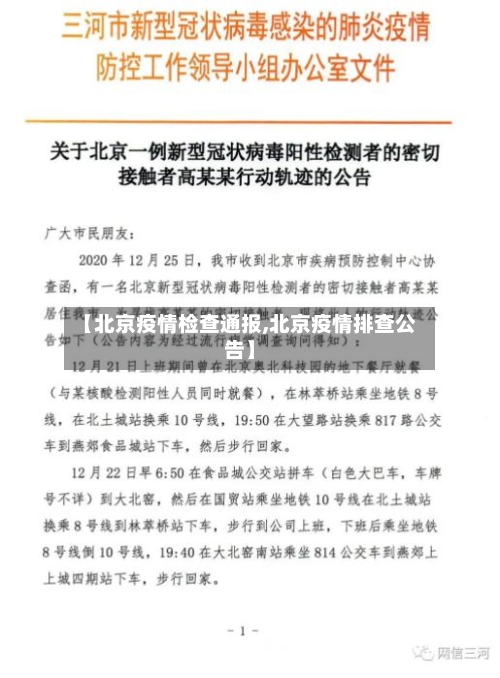 【北京疫情检查通报,北京疫情排查公告】-第2张图片